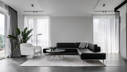 Fototapeta premium living room of a beautiful house