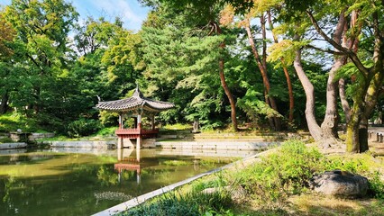 Fototapeta premium 창덕궁 후원 풍경 정자