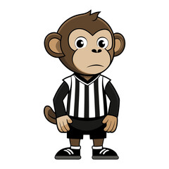 A monkey dressed as a basketball referee vector illustration