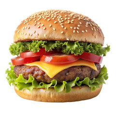 hamburger isolated on white