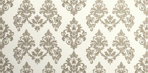 Obraz premium Elegant Damask Pattern A Seamless, Ornate, and Refined Design for Various Applications