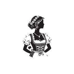 Dirndl vector icon symbol design art illustration