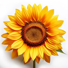Fototapeta premium Sunflower Close-Up- A bright sunflower with vibrant yellow petals 