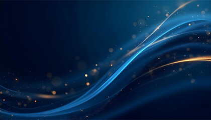 Fototapeta premium blue gold sale event banner social media abstract background