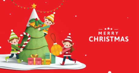 christmas card with santa claus