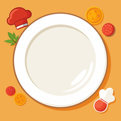 plates and cutlery vectors