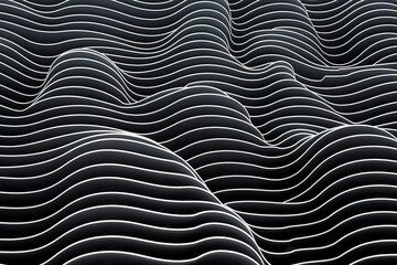 A repetitive pattern of black undulating, wavy lines