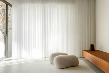 Modern Minimalist Room Interior Illustration