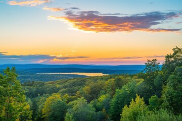 A breathtaking landscape during sunset