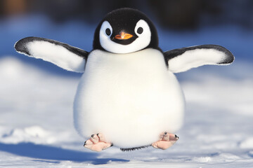 Obraz premium penguin on snow