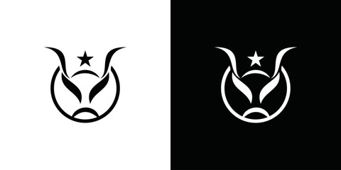very simple animal logo vector