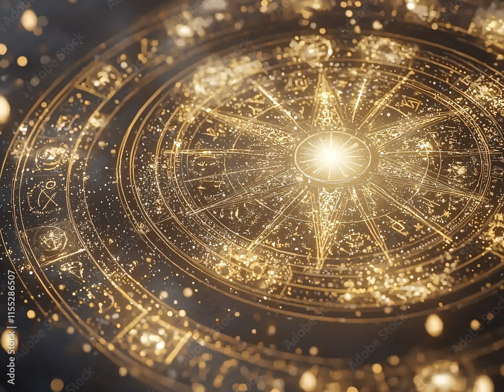 Poster Golden Celestial Chart