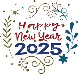 A minimalist design celebratory text, festive greeting
new year illustration