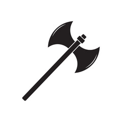 flat icon vector double edge axe