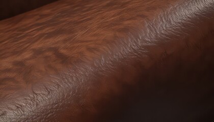 Naklejka premium Rich, deep brown leather; textured grain, subtle shine, surface, material