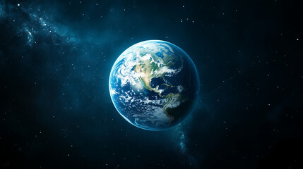 Obraz premium Planet earth banner showcasing ecology green energy sustainability regeneration and care for a better future