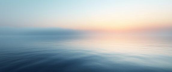 Fototapeta premium Serene Ocean Scene With Misty Sunrise