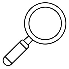 Magnifying Glass Line Art Vector Illustration