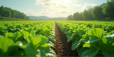 A Organic Smart Farming, Green and Sustainable Plantation Concept, sustainable plantation.