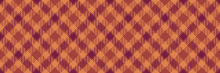 Gingham texture pattern vector, rural plaid check tartan. Red fabric seamless textile background in orange and red colors.