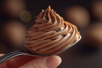 ice cream with chocolate