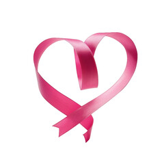 Elegant pink ribbon heart for wedding or anniversary decor