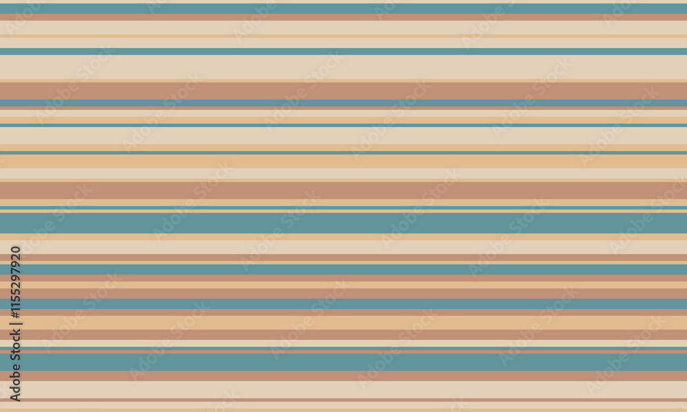 Aufkleber geometric stripes seamless vector pattern with horizontal lines in varied colours, creating an abstr