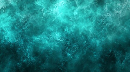 Fototapeta premium Abstract Teal Digital Painting: Ethereal Swirling Texture Background. AI Generated
