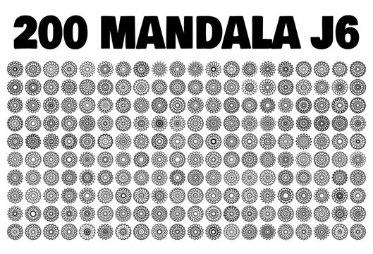 various mandala collections - 200 set yoga pattern