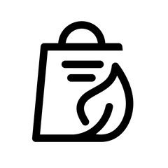 leaf and bag icon nature and ecology