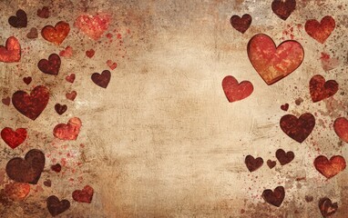 Saint Valentines Day brown background