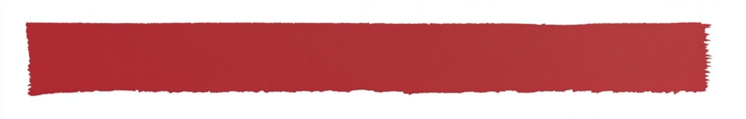 red rectangular piece of paper isolated on a white or transparent background with a clipping path. 