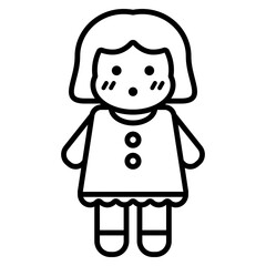 귀여운 아이 인형 아이콘