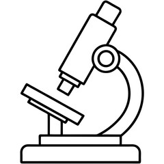 Minimalist Microscope Vector Illustration