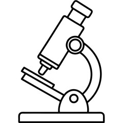Minimalist Microscope Vector Illustration