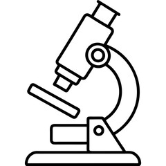 Minimalist Microscope Vector Illustration