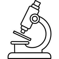 Minimalist Microscope Vector Illustration