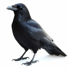 Fototapeta premium Majestic Crow Perched in Solitude