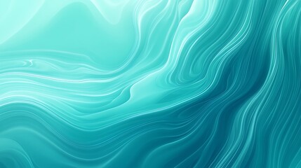Fototapeta premium Serene Teal Abstract Digital Painting: Fluidly Swirling Textures. AI Generated