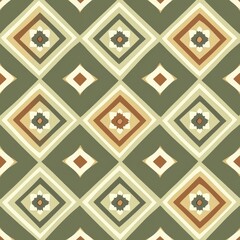 Pattern of squares and triangles with a flower in the middle