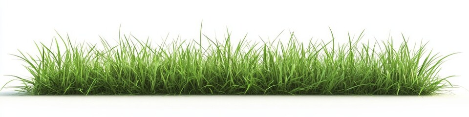 Obraz premium Lush green grass isolated on white background. (2)