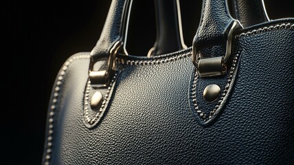 luxury handbag with detailed stitching, soft leather texture, and elegant desig
