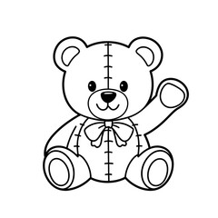 teddy bear coloring page drawing