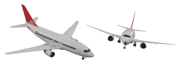 Airplane isolated on white