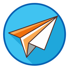 paper plane icon design