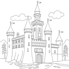 Fototapeta premium sketch of the castle