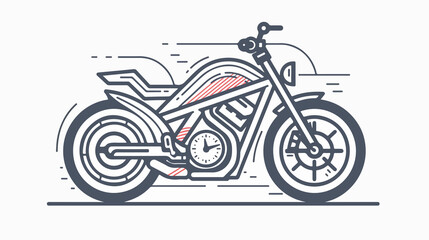 Fast Delivery Motorcycle Shipping Clock Concept