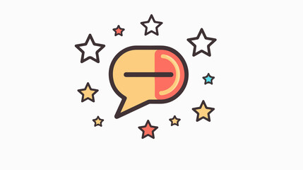 Professional Speech Bubble Icon for Feedback Communication Design
