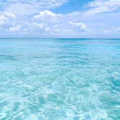 Obraz premium Serene ocean waves tropical beach nature photography clear skies aerial view tranquility and bliss