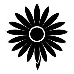 black and white flower
